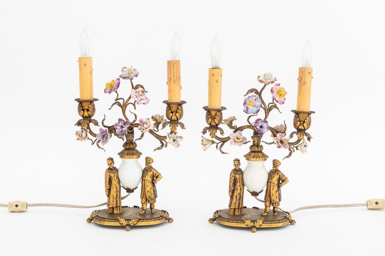 J.E. Caldwell Bronze & Porcelain Clock Set, 3 For Sale 6