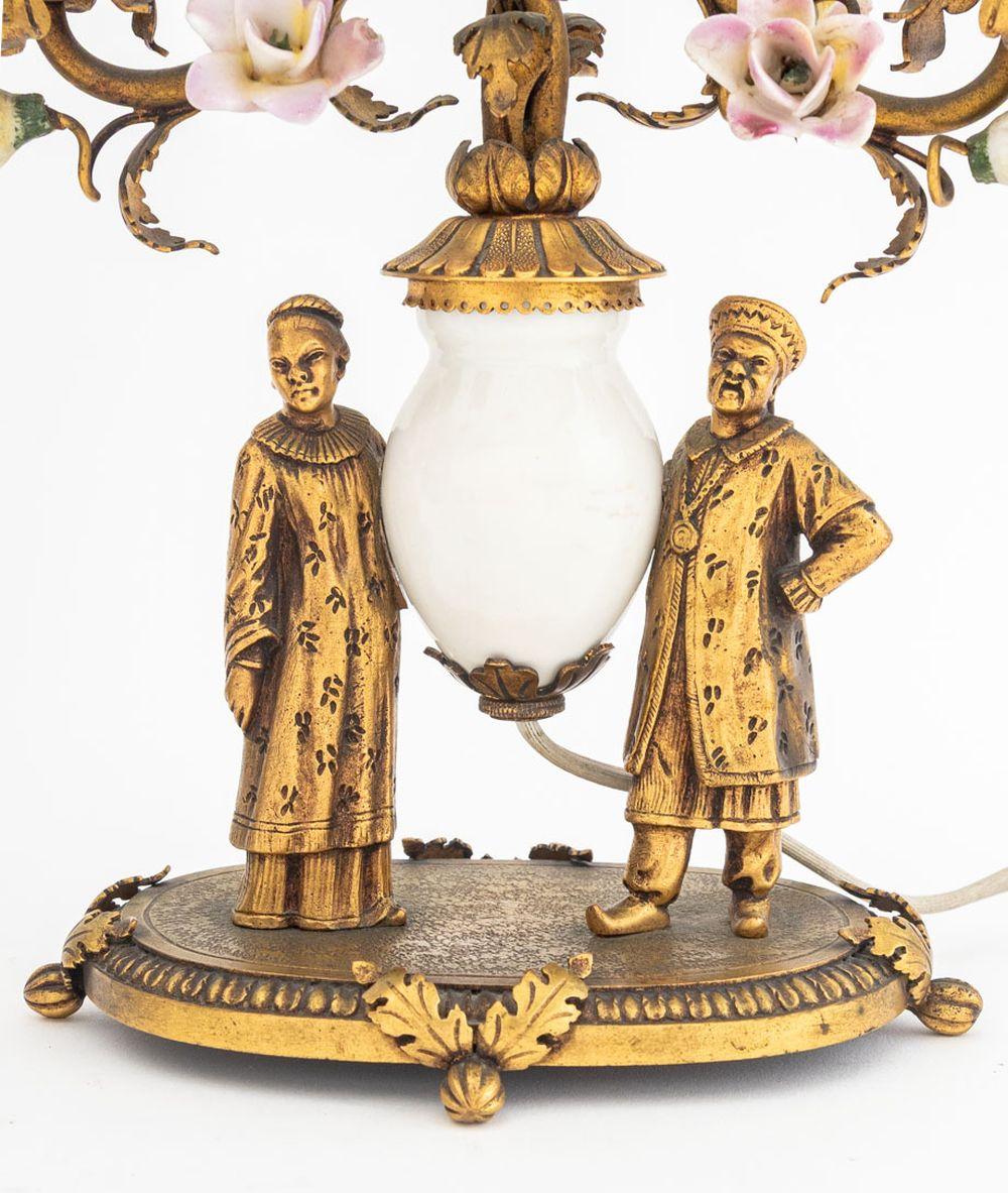 J.E. Caldwell Bronze & Porcelain Clock Set, 3 For Sale 9