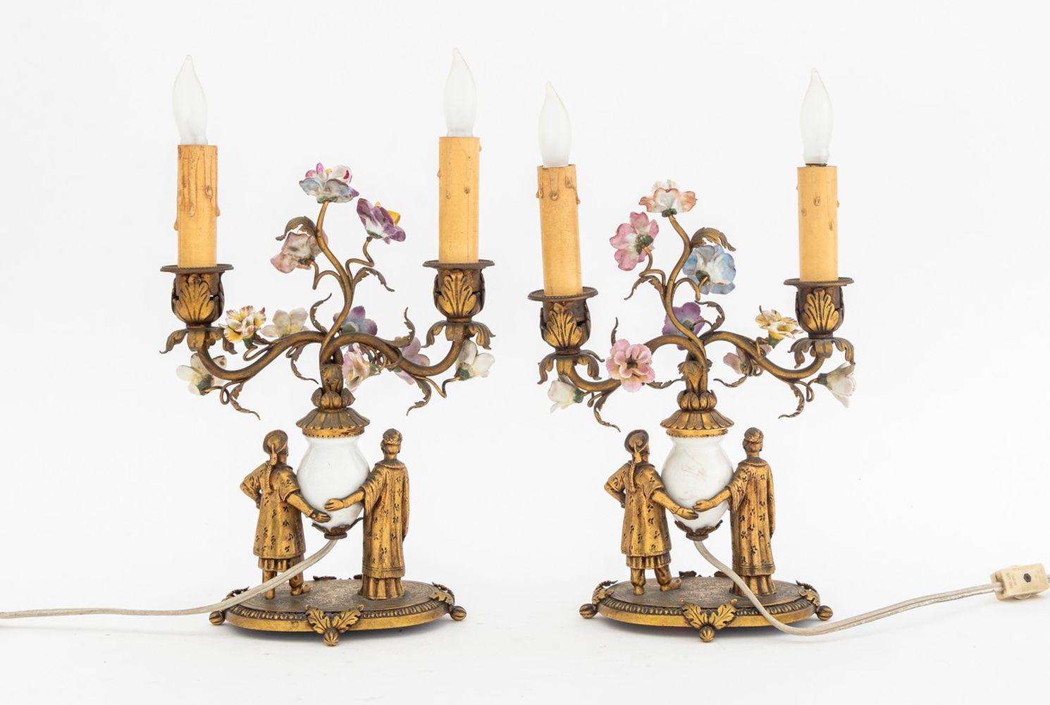 J.E. Caldwell Bronze & Porcelain Clock Set, 3 For Sale 12