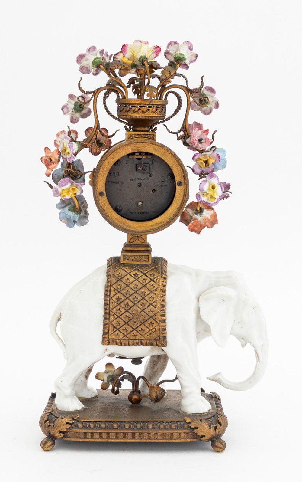 J.E. Caldwell Bronze & Porcelain Clock Set, 3 For Sale 2