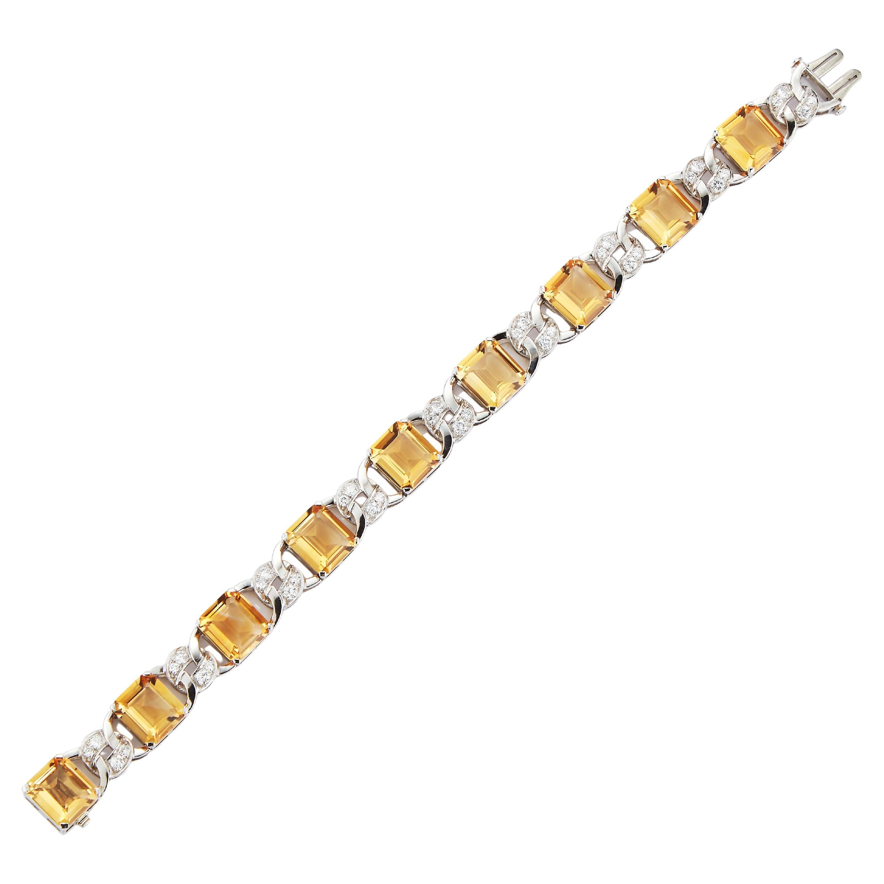 J.E. Caldwell Citrine and Diamond Bracelet