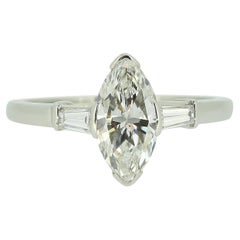 J.E Caldwell & Co. Verlobungsring mit 1,30 Karat Diamant im Marquise-Schliff