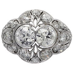 J.E Caldwell & Co. Art Deco Old European Cut Diamond Ring