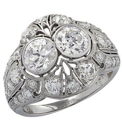 J.E Caldwell & Co. Art Deco Old European Cut Diamond Ring