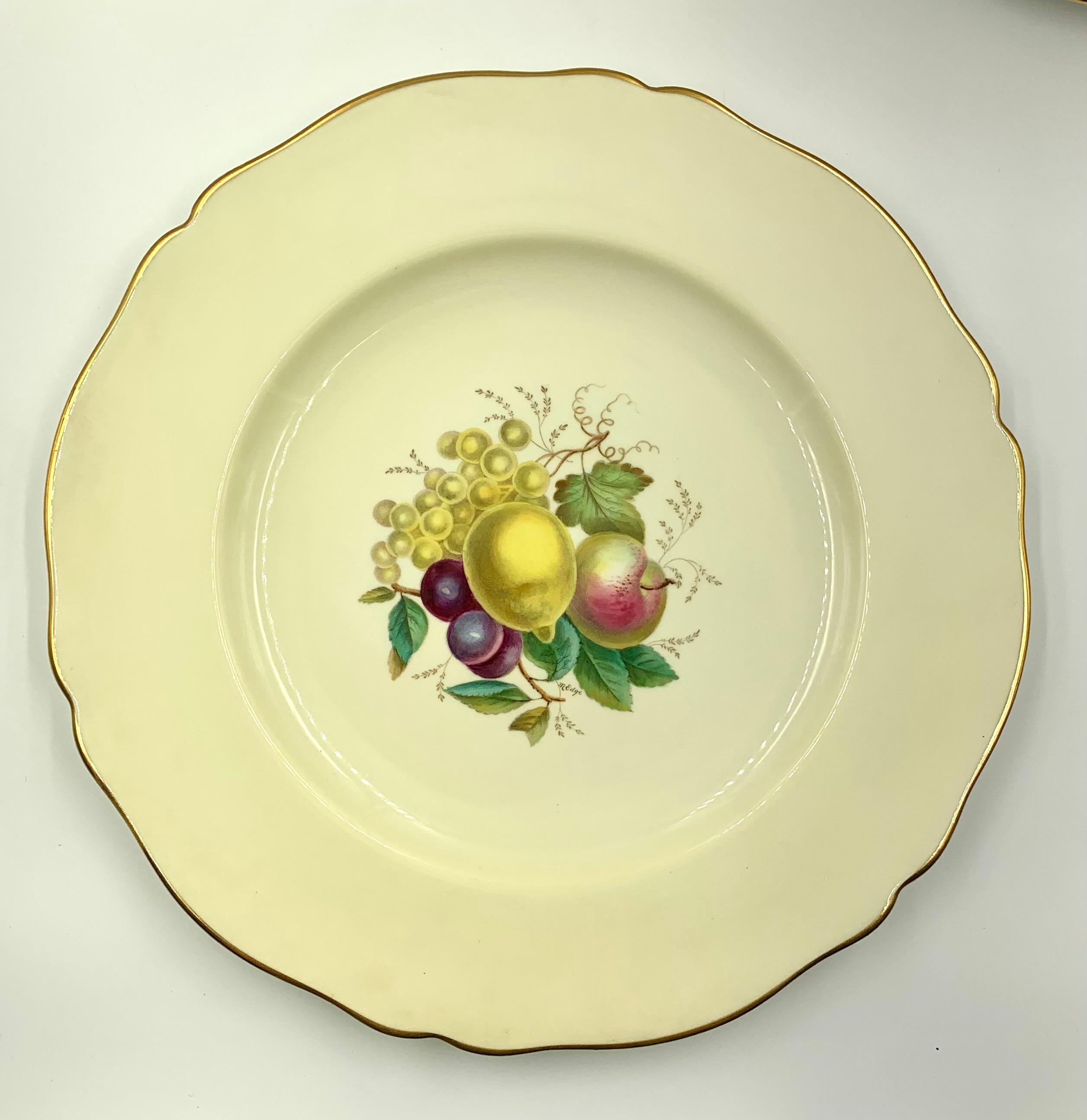 J.E. Caldwell & Co. Copeland Spode Pintado a Mano, Firmado Juego De 10 Platos De Cena Eduardiano en venta