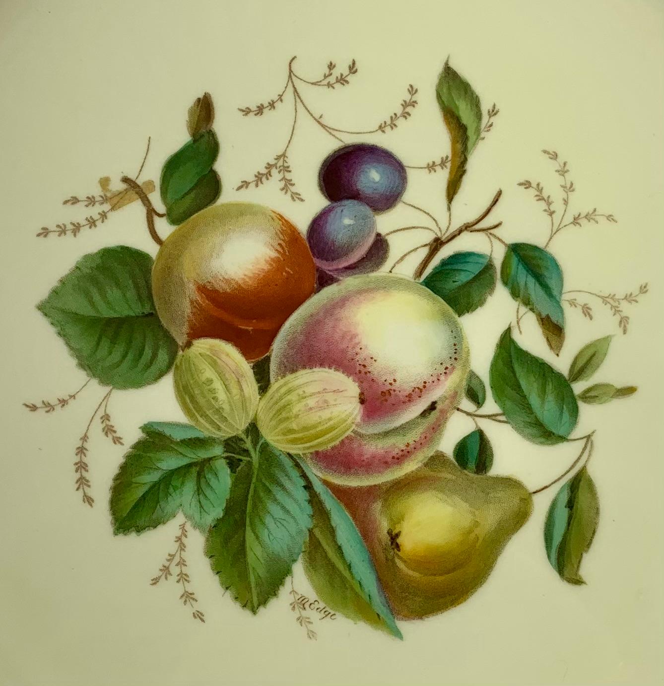 J.E. Caldwell & Co. Copeland Spode Pintado a Mano, Firmado Juego De 10 Platos De Cena Pintado a mano en venta