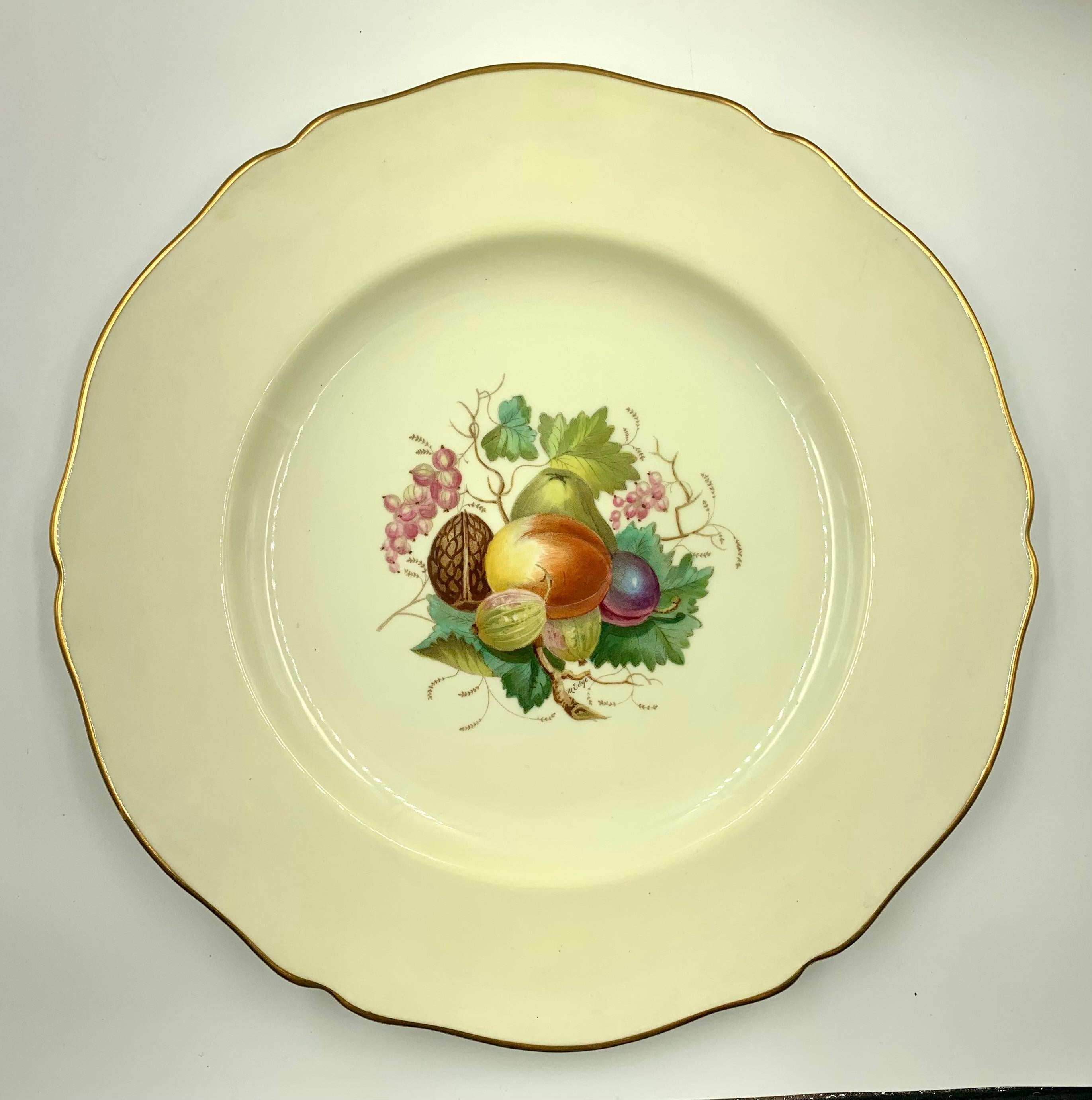 J.E. Caldwell & Co. Copeland Spode Pintado a Mano, Firmado Juego De 10 Platos De Cena Porcelana en venta