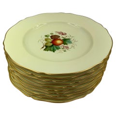 J.E. Caldwell & Co. Copeland Spode dipinto a mano e firmato, set di 10 piatti da cena