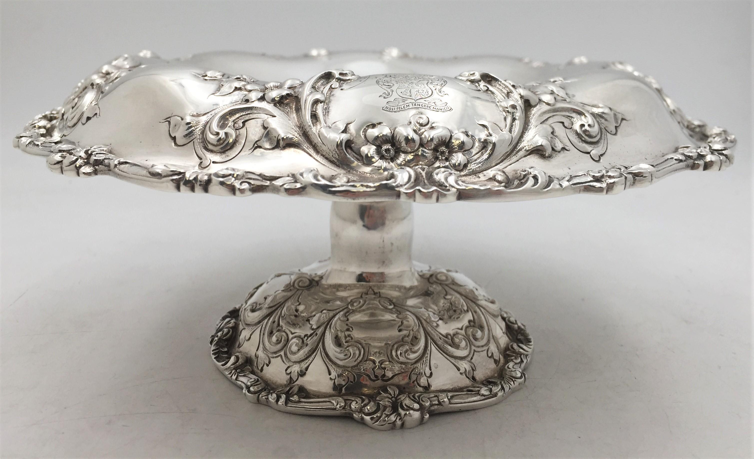 J.E. Caldwell & Co. Sterling Silver Art Nouveau Set of 4 Compote Dishes For Sale 1