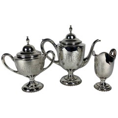 J.E. Caldwell & Co. Sterling Silver Three-Piece Tea Service