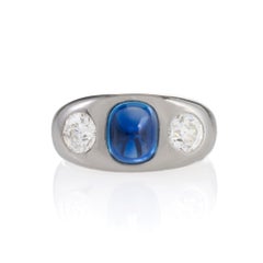 J.E. Caldwell & Co. Sugarloaf Sapphire and Diamond Ring