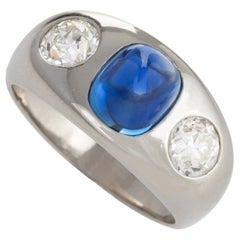 J.E. Caldwell & Co. Sugarloaf Sapphire and Diamond Ring