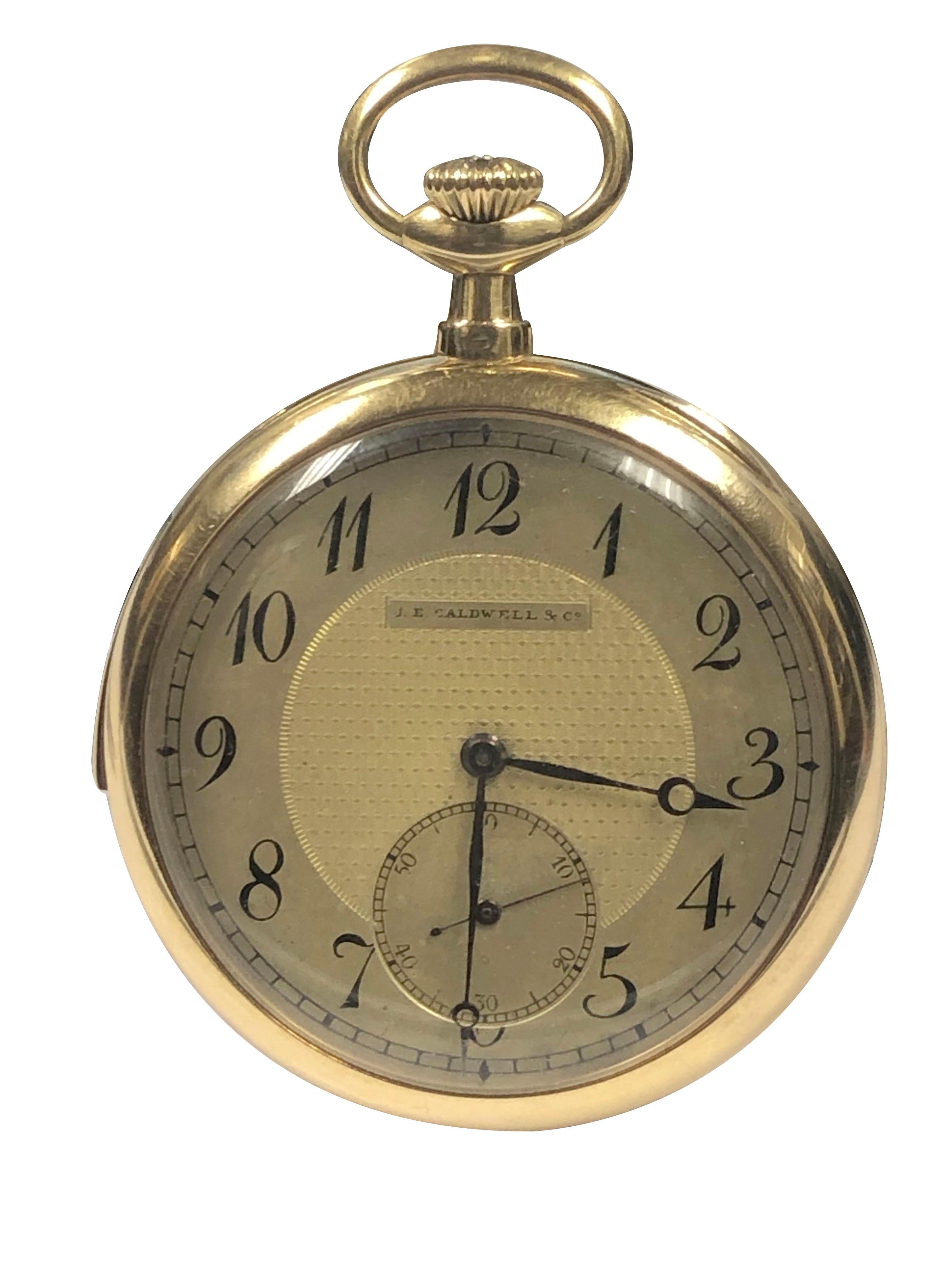 J.E. Caldwell High Grade Minute Repeater Gold Cased Pocket Watch 2