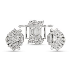 J.E. Caldwell Platinum Diamond Clip Pins