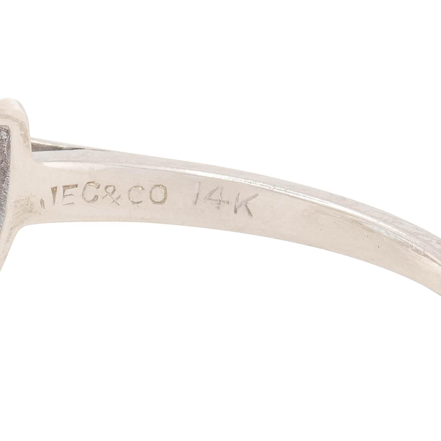 J.E. CALDWELL Anillo Vintage 14k Aqua y Diamante 10ct en venta 1