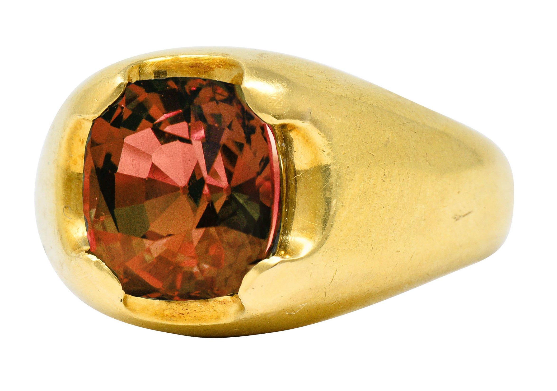 J.E. Caldwell Vintage 6.20 CTW Alexandrite 18 Karat Gold Men's Unisex Ring 3