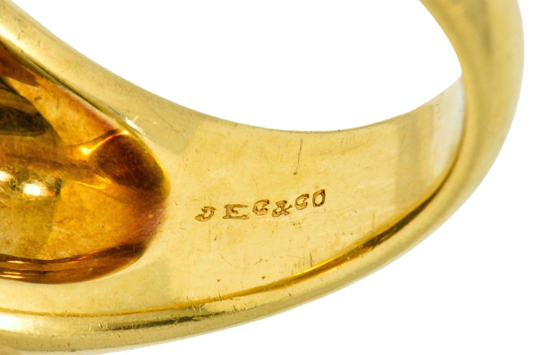 J.E. Caldwell Vintage 6.20 CTW Alexandrite 18 Karat Gold Men's Unisex Ring 4