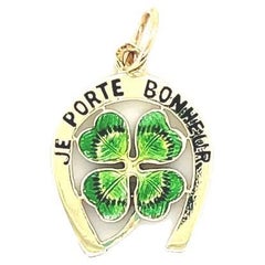 Charm in oro e smalto Je Porte Bonheur