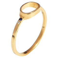 Je t'aime temps La Crépuscule Éclipse Ring in 18k Yellow Gold by Moncomble Paris