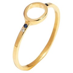 Je t'aime temps La Crépuscule Halo Ring in 18k Yellow Gold by Moncomble Paris