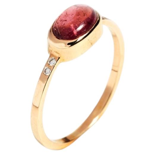 Je t'aime temps L'Aurore Lune Ring in 18k Gold & Gemstones by Moncomble Paris
