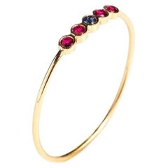 Je t'aime temps L'Hypernova Five Stone Ring in 18k Gold by Moncomble Paris