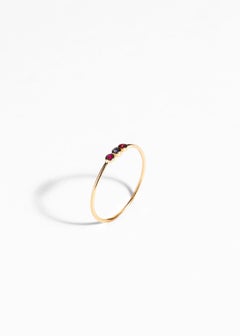 Je t'aime temps Supernova Ring in 18k Yellow Gold & Gemstones by Moncomble Paris