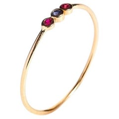 Je t'aime temps Supernova Ring in 18k Yellow Gold & Gemstones by Moncomble Paris