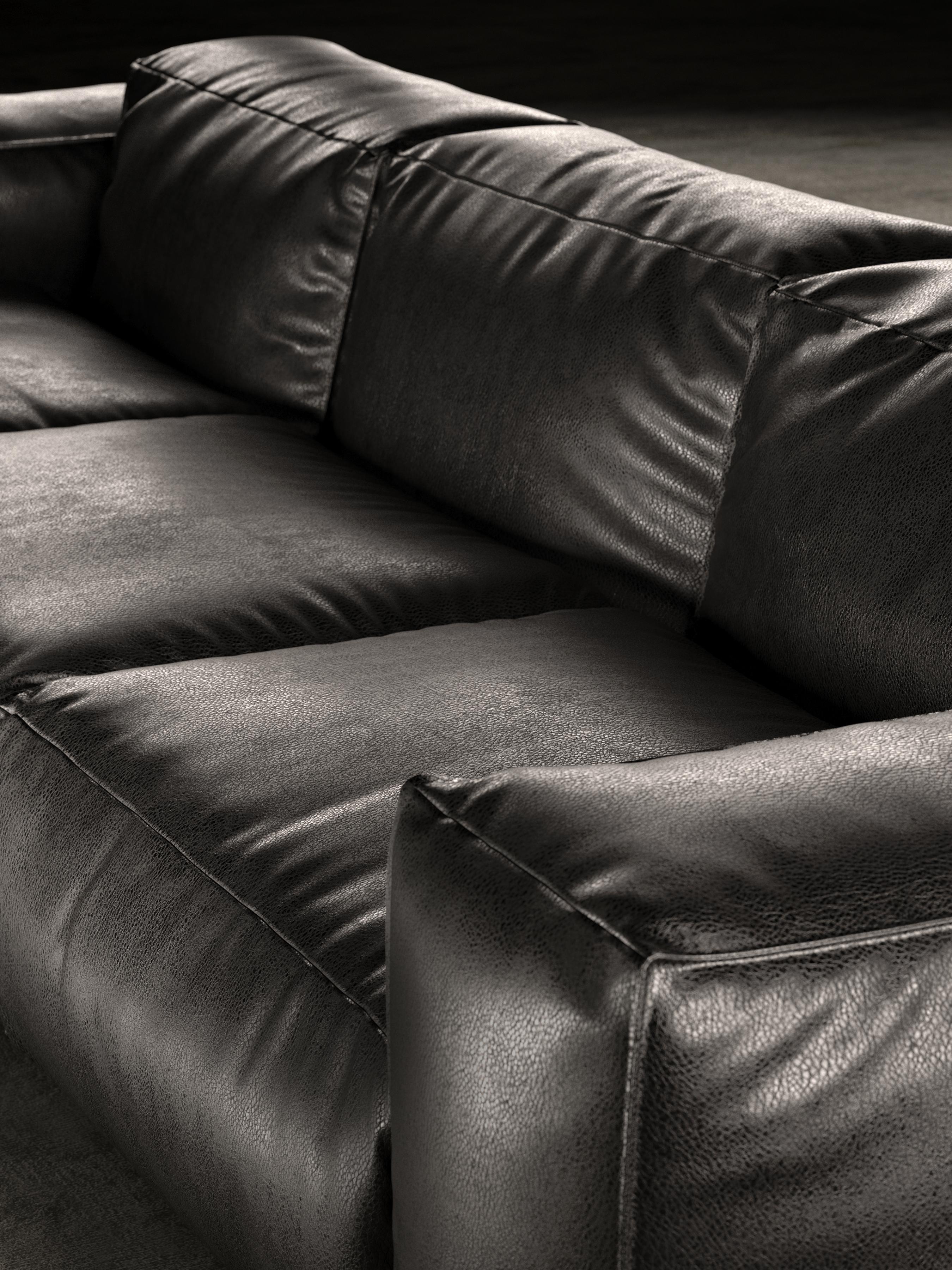 black 3 seater sofa