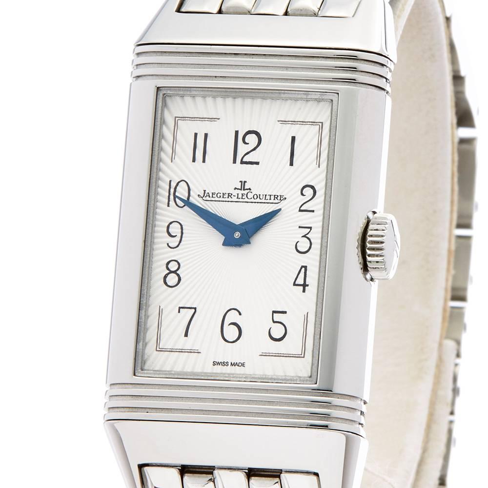 Jeager Le-Coultre Reverso One Duetto Stainless Steel Women's Q3358420 In Excellent Condition In Bishop's Stortford, Hertfordshire