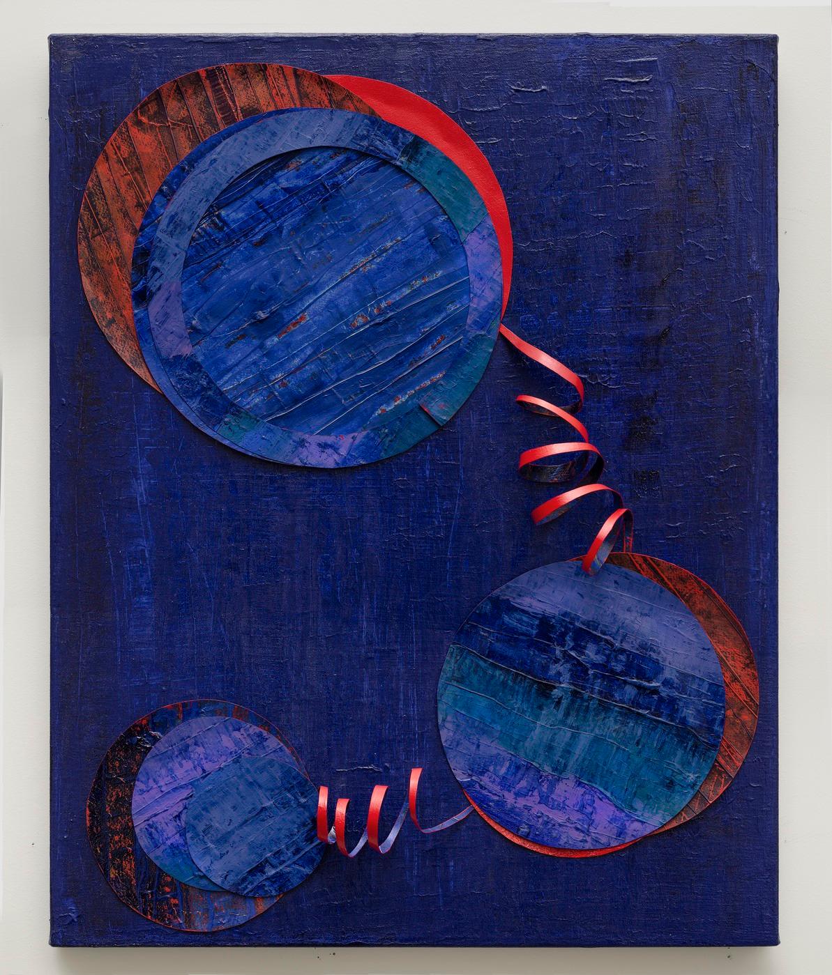 Jean Adele Wolff Abstract Painting - Mandala en Bleu #2