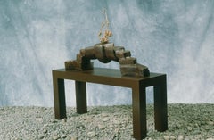 Abstrakte Bronze-Holz-Abstraktion von Escalier au Ciel