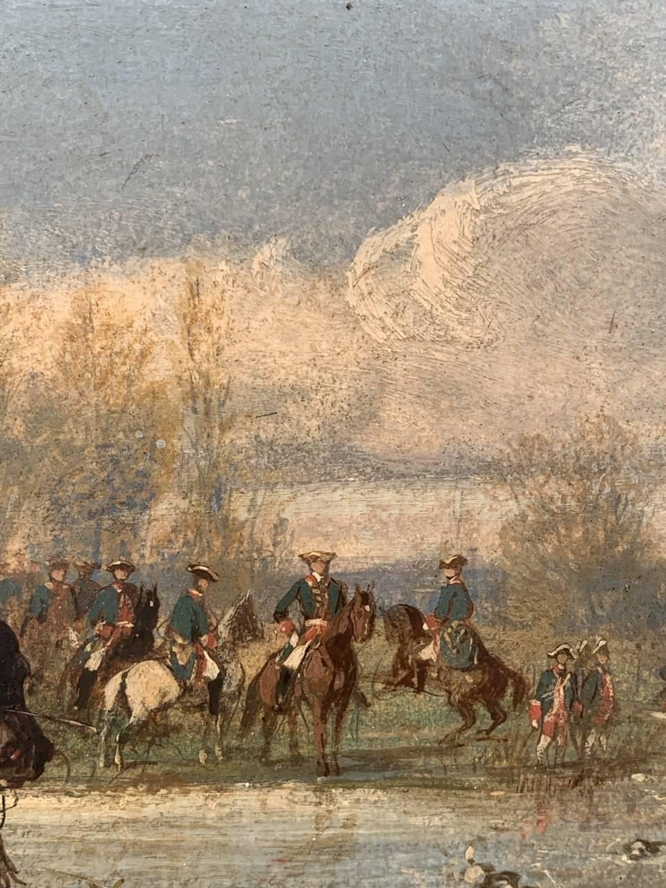 Jean Adolphe Boucé (französischer Maler) - Landschaftsmalerei des 19. Jahrhunderts - Jagd im Angebot 5