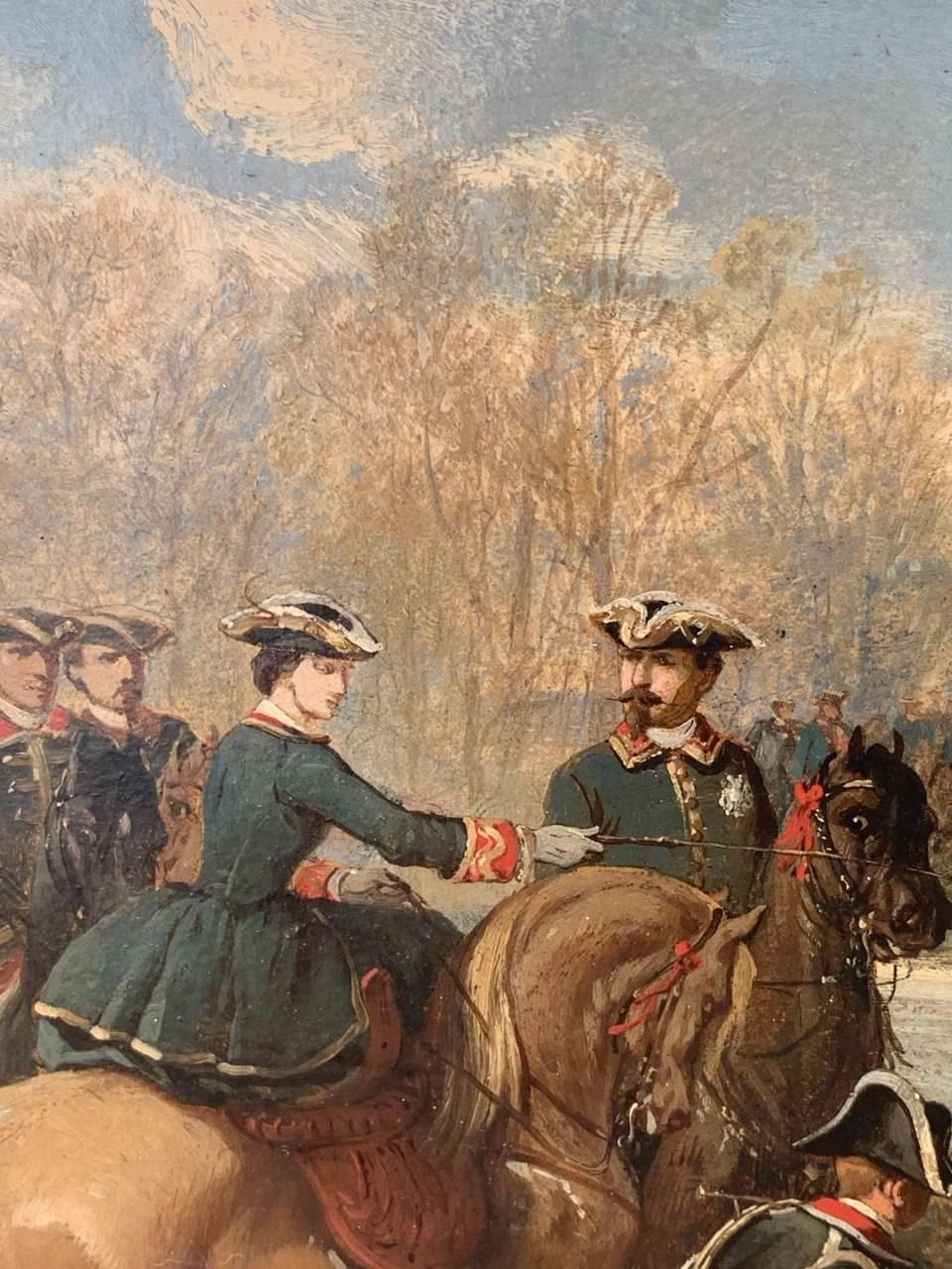 Jean Adolphe Boucé (französischer Maler) - Landschaftsmalerei des 19. Jahrhunderts - Jagd im Angebot 8
