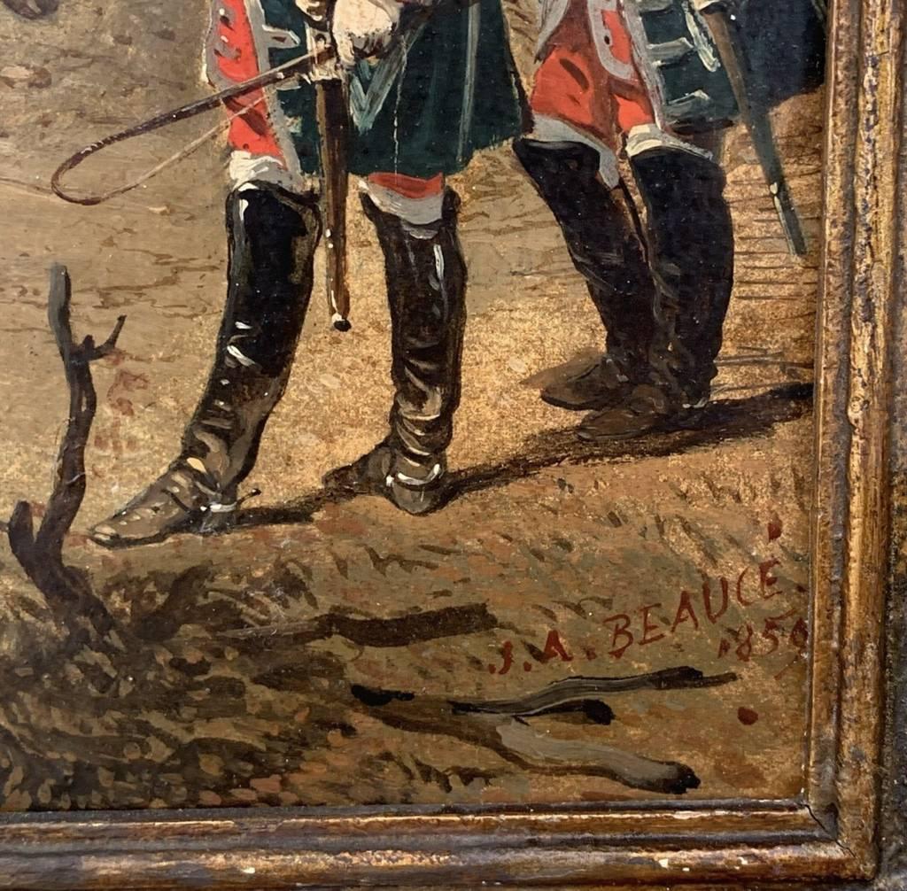Jean Adolphe Boucé (französischer Maler) - Landschaftsmalerei des 19. Jahrhunderts - Jagd im Angebot 9
