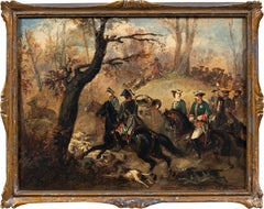 Jean Adolphe Boucé (pittore francese) - Pittura paesaggistica del XIX secolo - Hunt