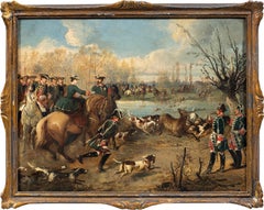 Jean Adolphe Boucé (pittore francese) - Pittura paesaggistica del XIX secolo - Hunt