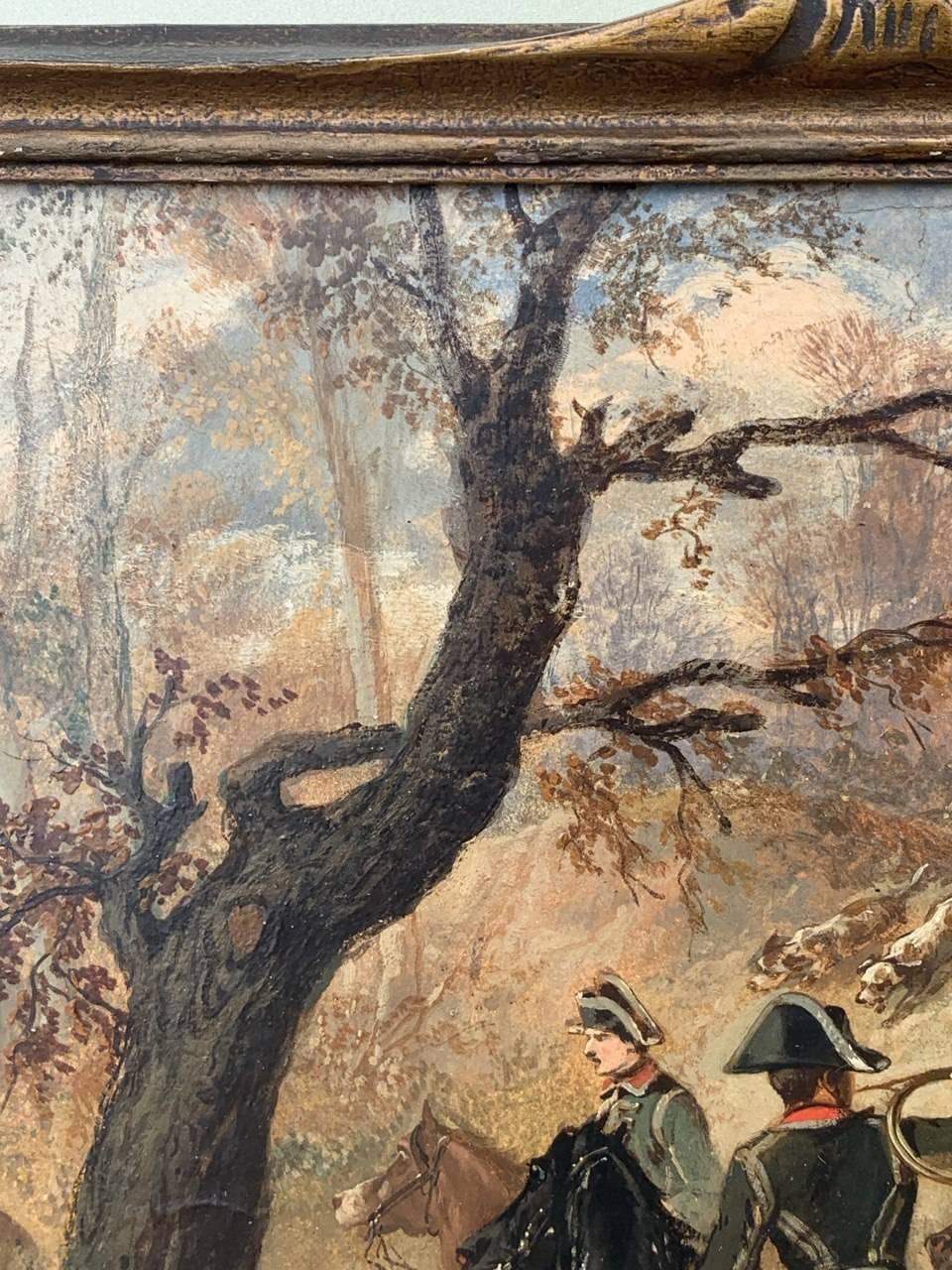 Jean Adolphe Boucé (peintre français) - peinture de paysage du 19e siècle - Chasse en vente 6