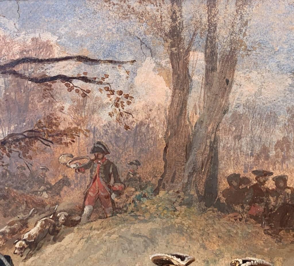 Jean Adolphe Boucé (peintre français) - peinture de paysage du 19e siècle - Chasse en vente 2