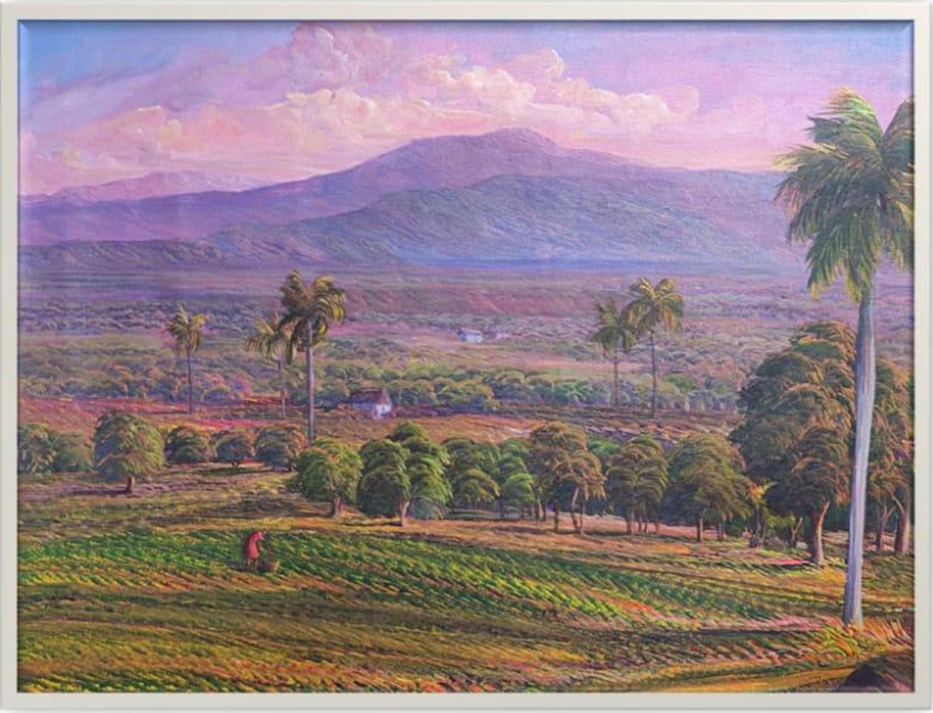 In The Fields- Haitian Acrylic Painting On Canvas  - Art by Jean Adrien Seide