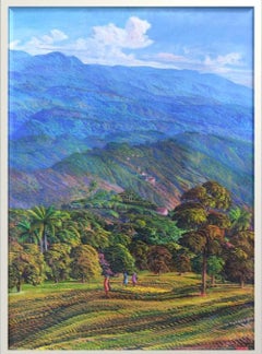 On The Road- Haitian Acrylic Painting On Canvas