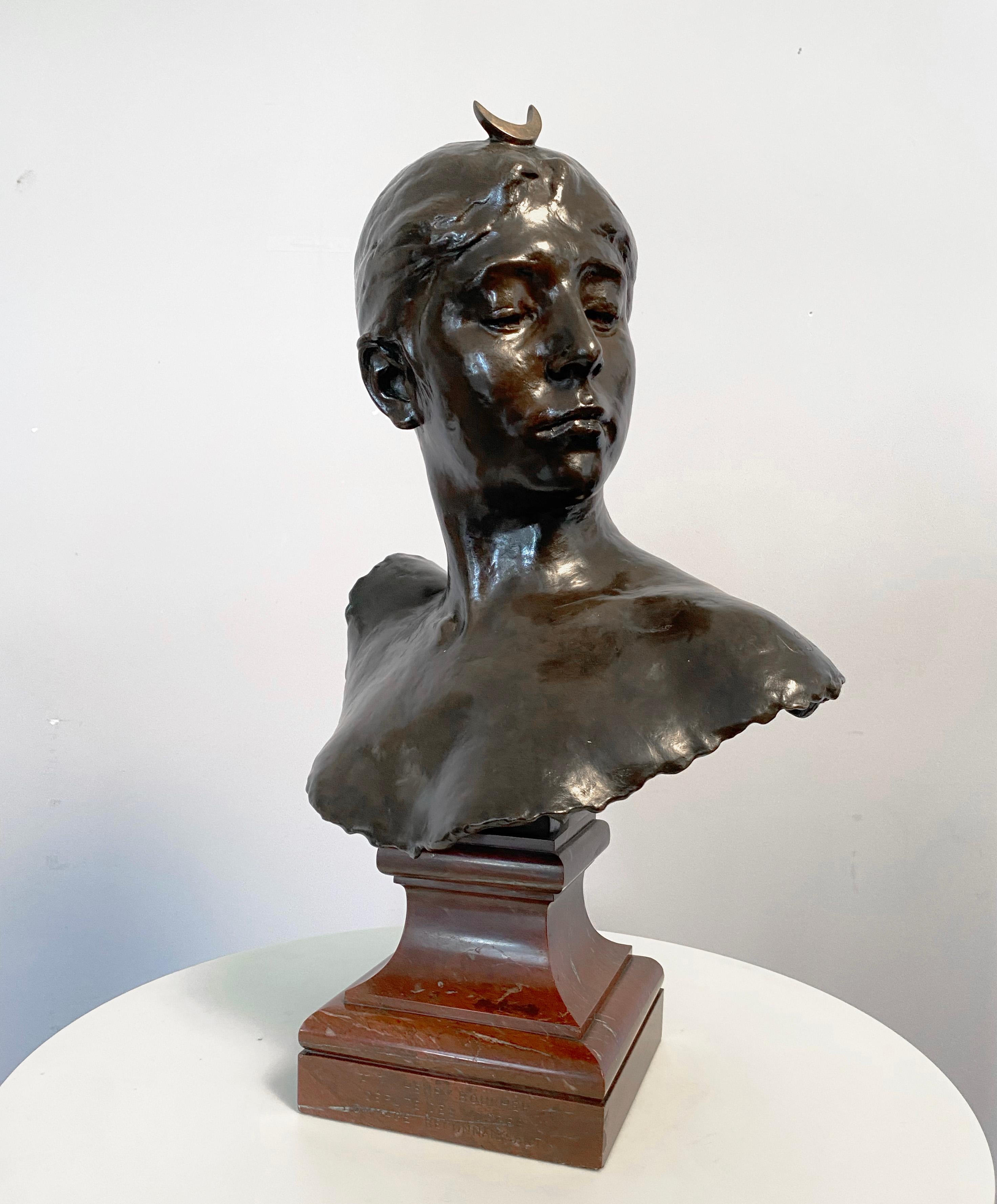 Figurative Sculpture Jean Alexandre Joseph Falguière  - Buste de Diane