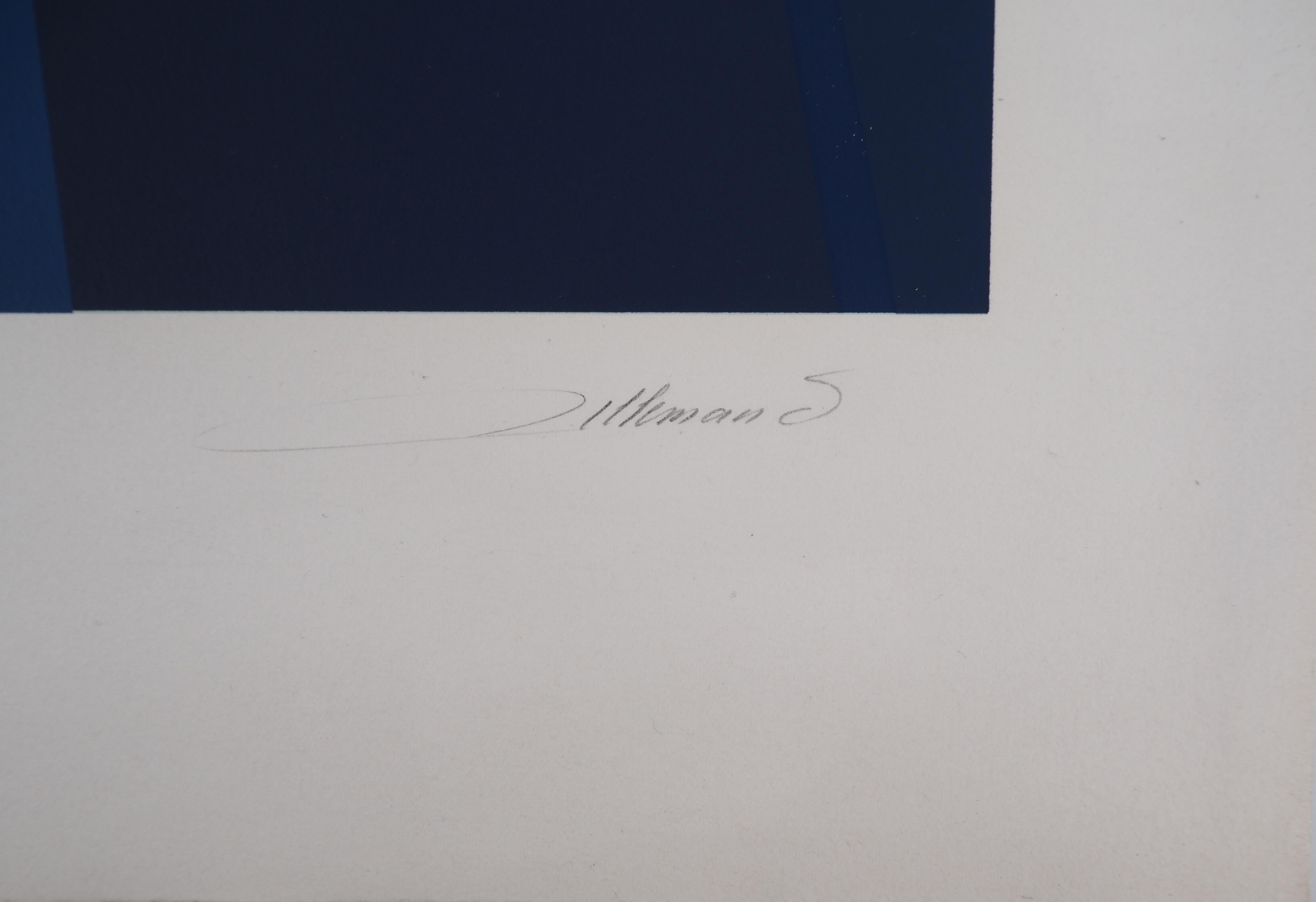 Space Time - Original handsigned lithograph - Print by Jean Allemand