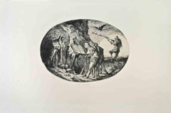 Les Sorcières - Etching by Jean Amable Pastelot - 1870s