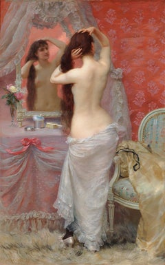 Jeune Femme Nue se Coiffant