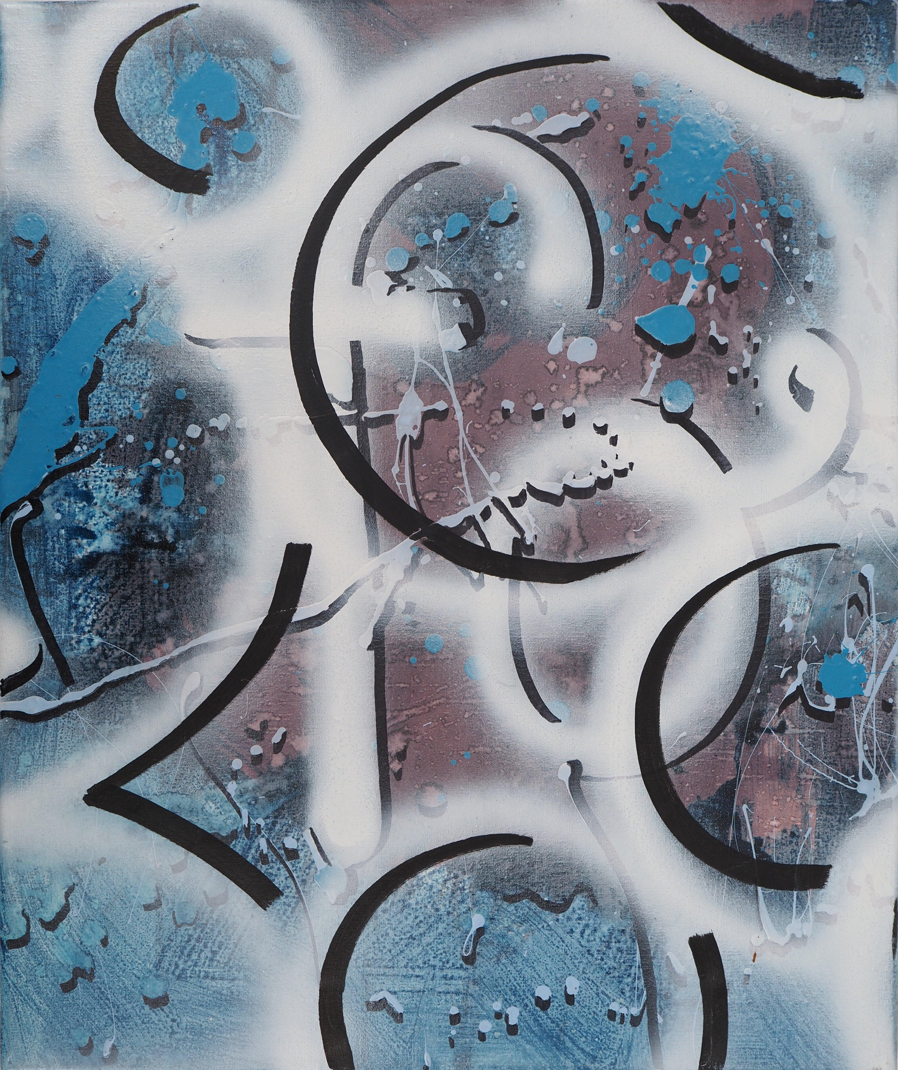 STREET ART - Hidden Words : Wait for Me - 4 x Huile originale sur toile, signée - Art urbain Painting par Jean-Antoine HIERRO 