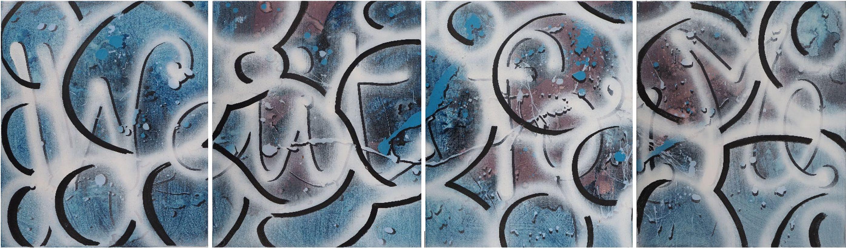 Jean-Antoine HIERRO (1960-)
[STREET ART] Hidden Words : Wait for me, 2015

Ensemble de 4 peintures originales à l'acrylique et à l'huile sur toile
Chacune est signée, titrée et datée au dos.
Chaque toile 55 x 46 cm (c. 22 x 18 in)
Peut être suspendu