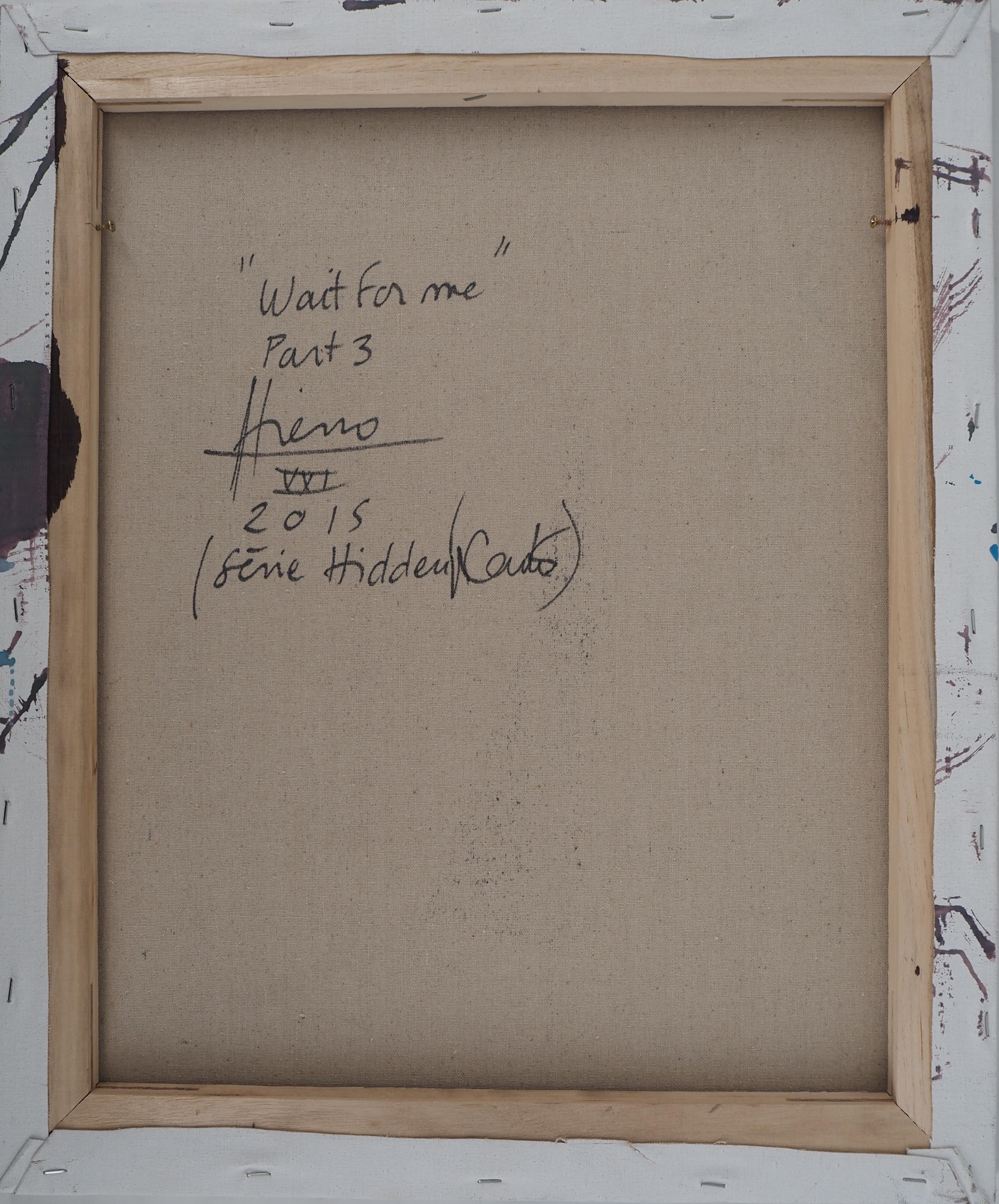 STREET ART - Hidden Words : Wait for Me - 4 x Huile originale sur toile, signée 3