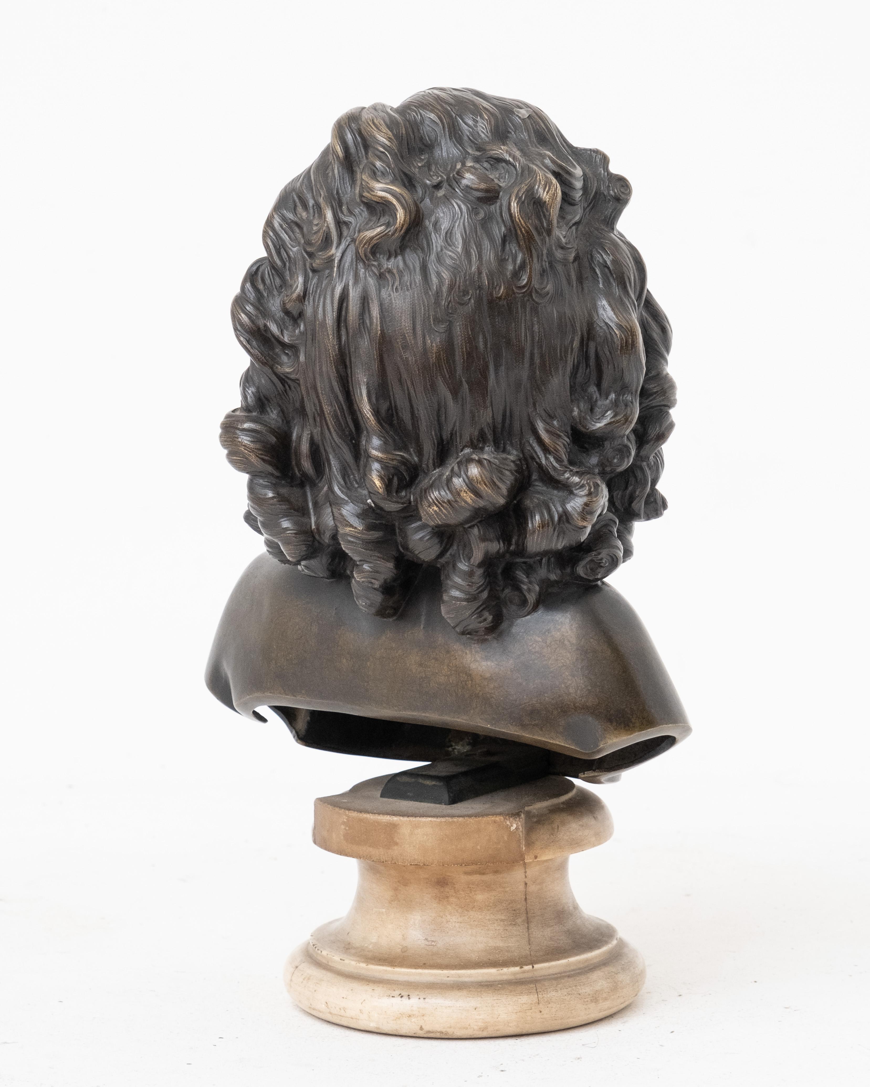 Neoclassico Jean-Antoine Houdon Scultura in bronzo di Sabin Houdon in vendita