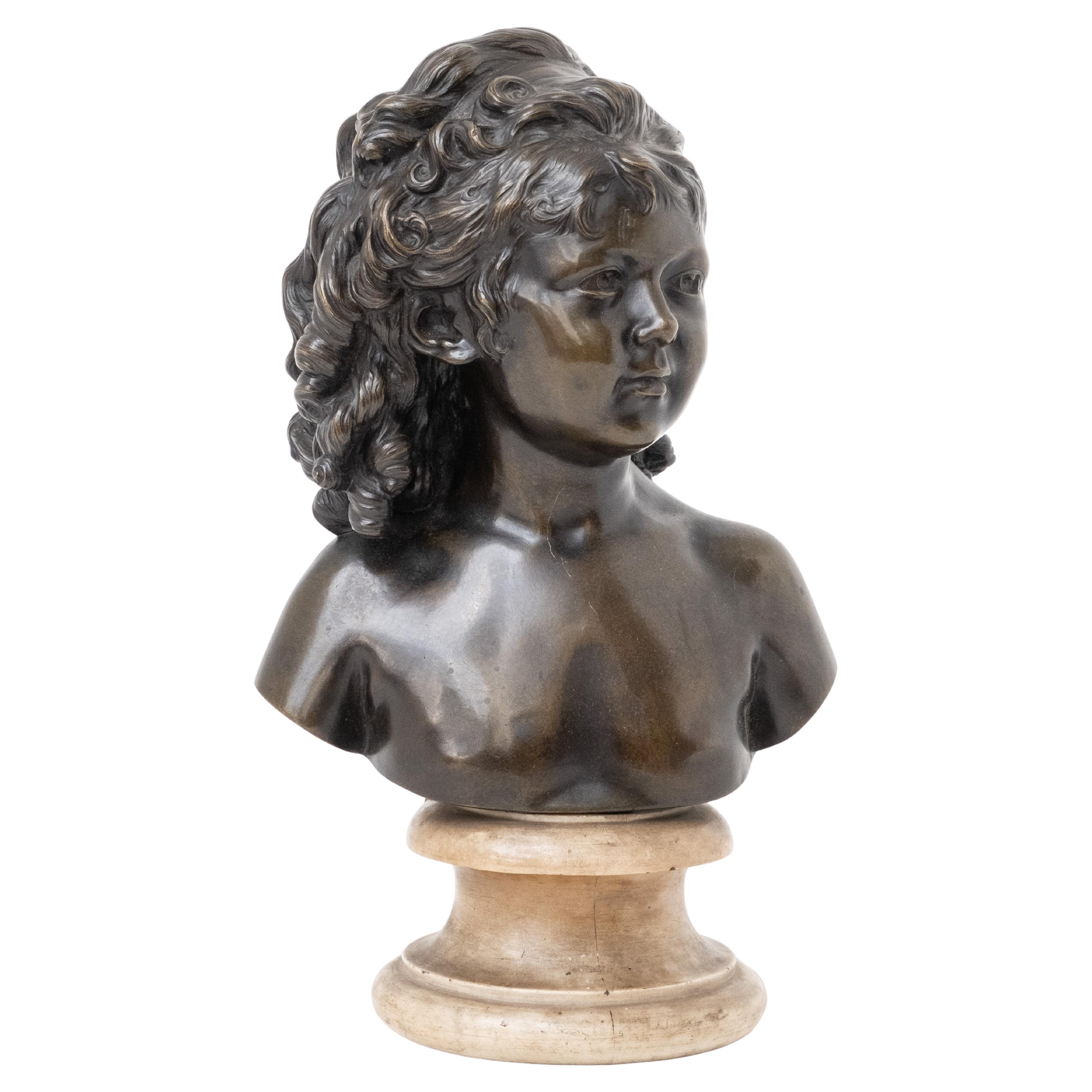 Jean-Antoine Houdon Bronze Sculpture of Sabine Houdon